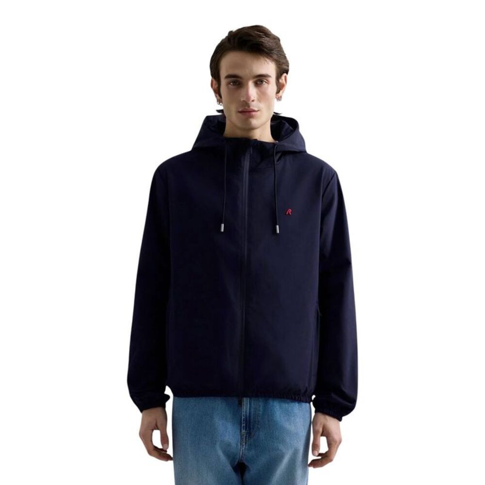 Replay Blue Polyester Shell Men's Jacket
